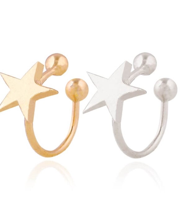 Star Helix piercing clip oorbellen goud