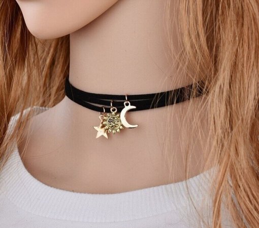 Gouden Bedel Choker Ketting