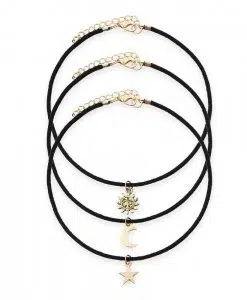 Gouden Bedel Choker ketting set van 3 chokers