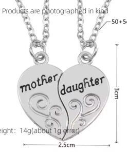 mother daughter hartje ketting afmetingnen