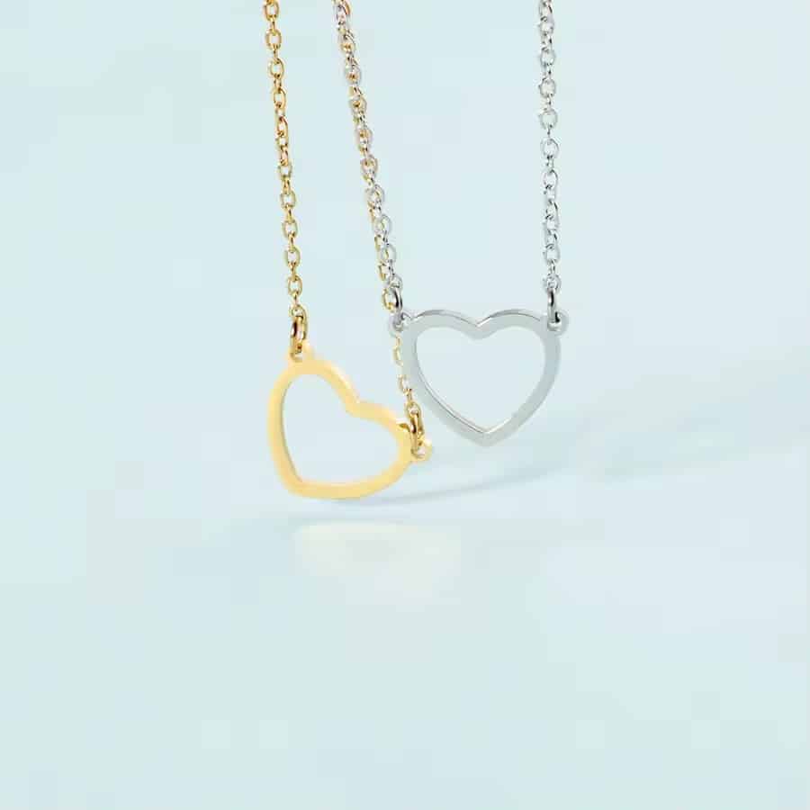 schattige hartjes hangertjes met ketting